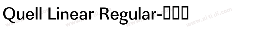 Quell Linear Regular字体转换
